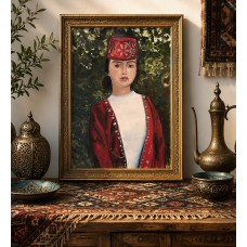Crimean Tatar Girl – Original Oil Painting on Canvas by Marina Stognieva